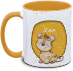 Tasse - Enfants avec prénom et léopard