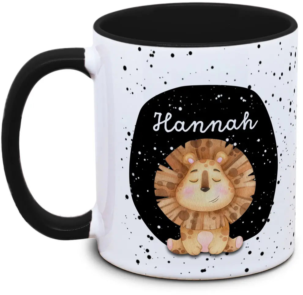 Tasse - Enfants avec prénom et lion