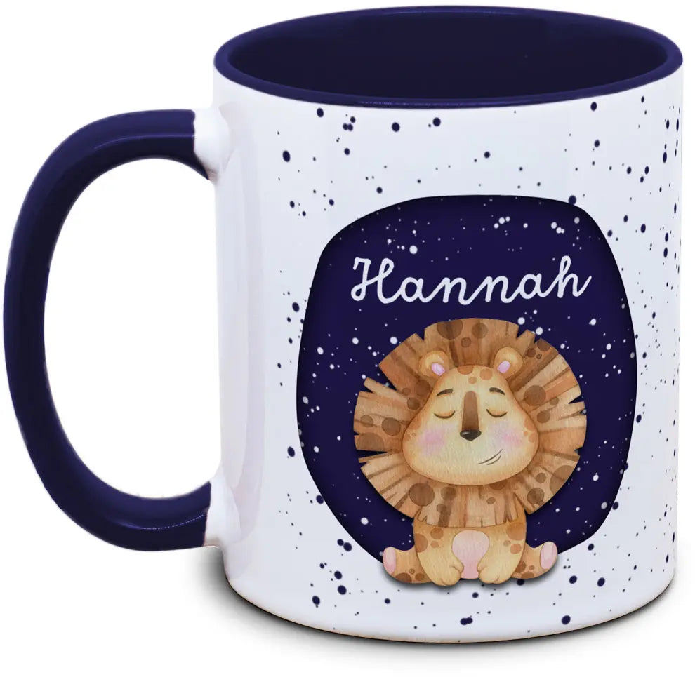 Tasse - Enfants avec prénom et lion