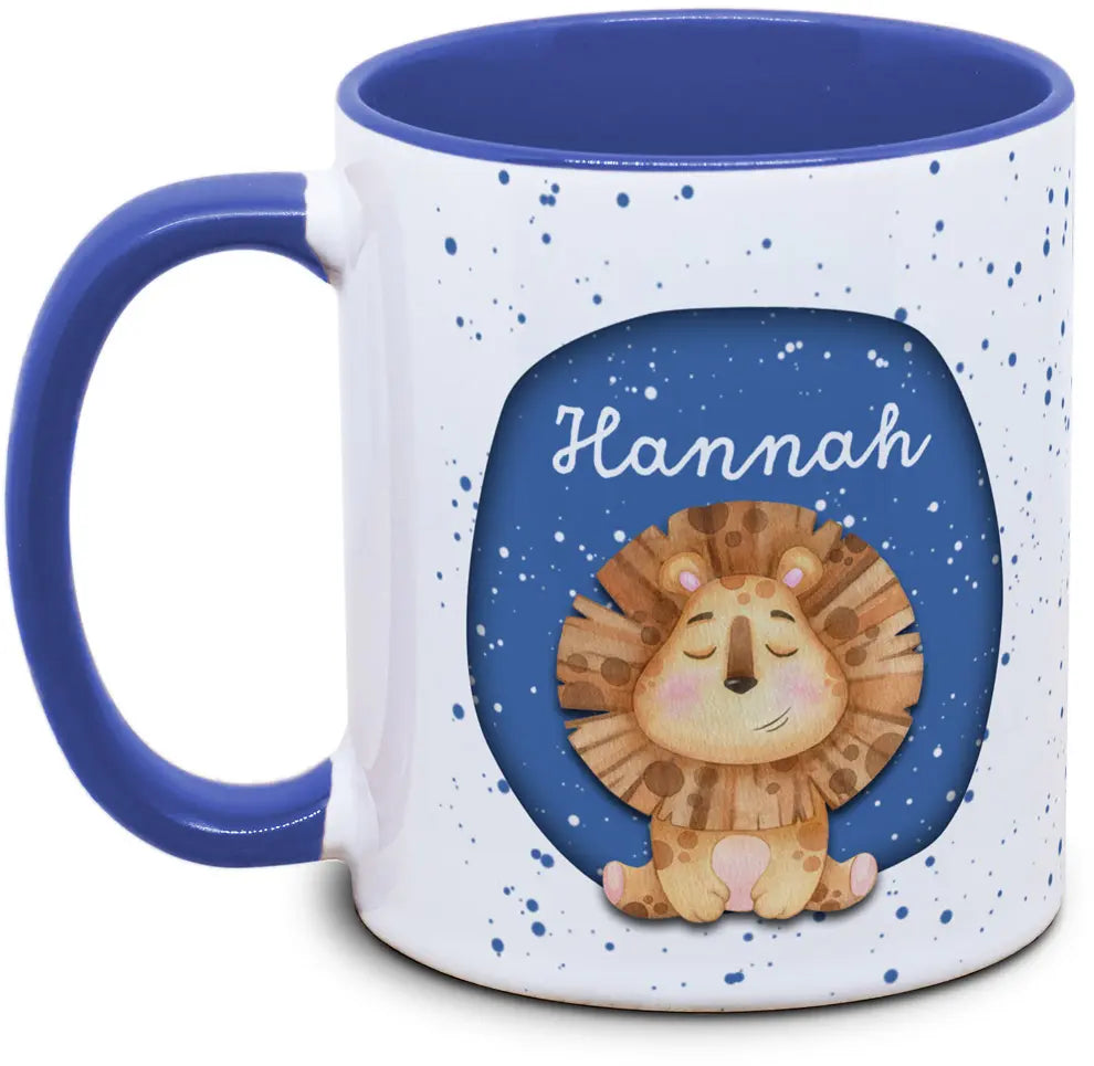 Tasse - Enfants avec prénom et lion