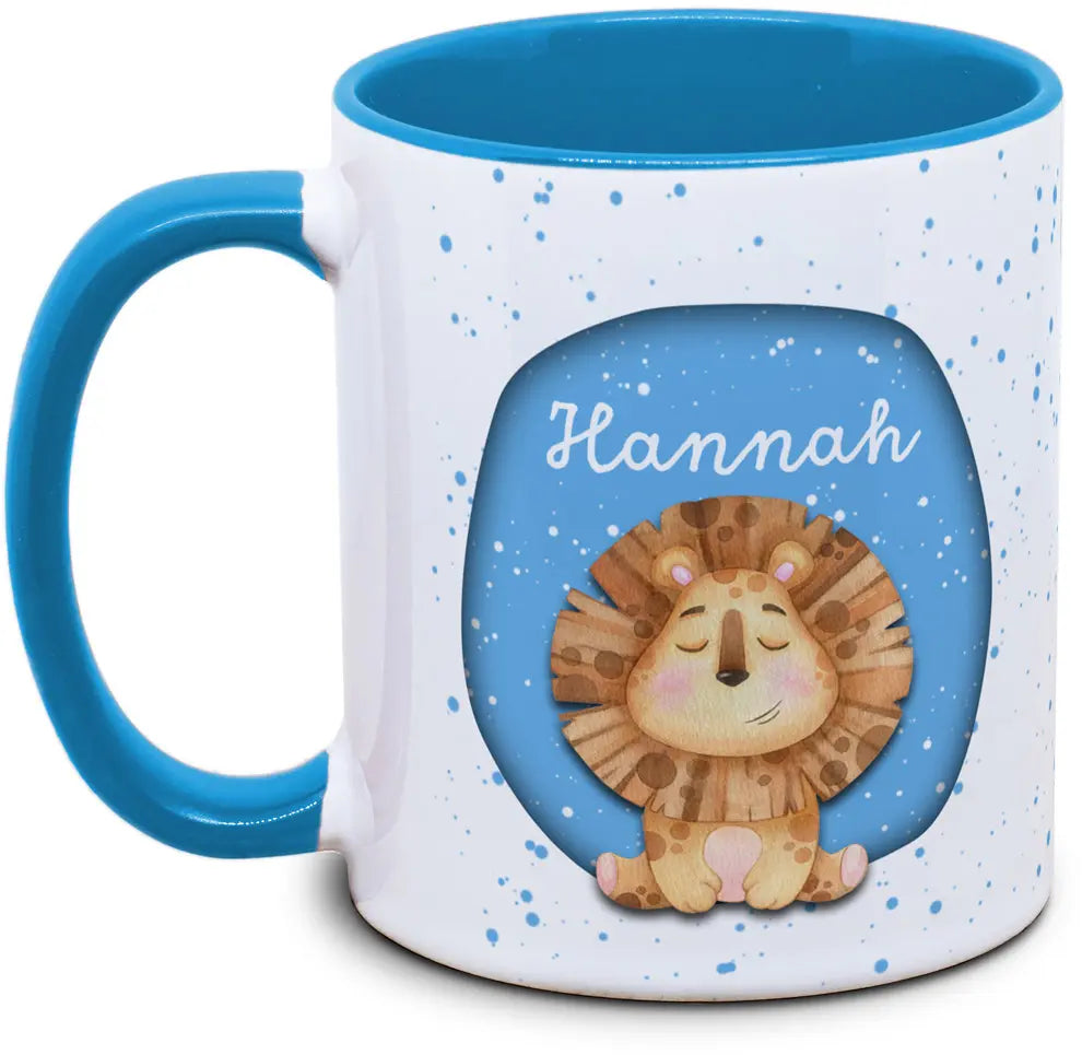 Tasse - Enfants avec prénom et lion