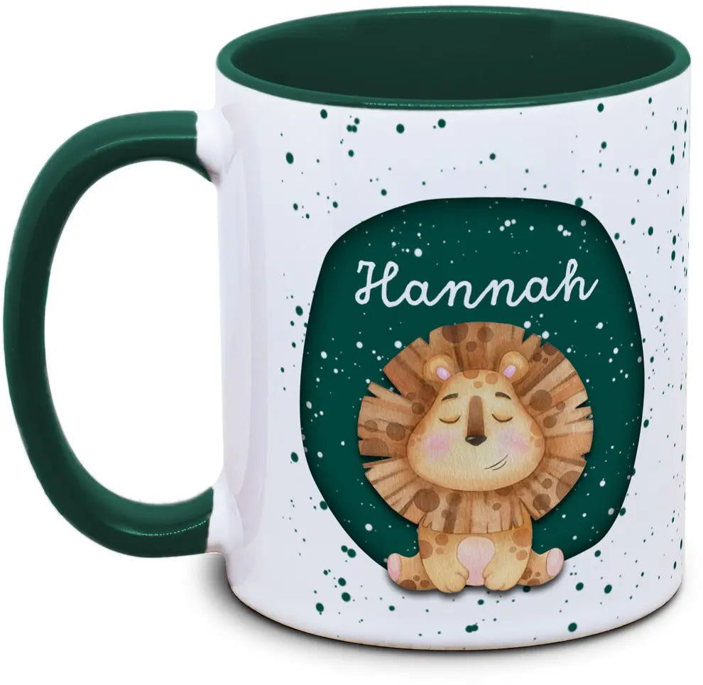 Tasse - Enfants avec prénom et lion