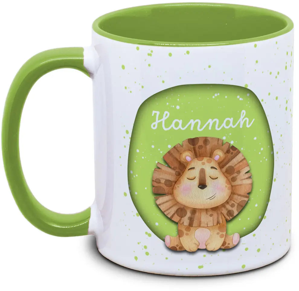 Tasse - Enfants avec prénom et lion