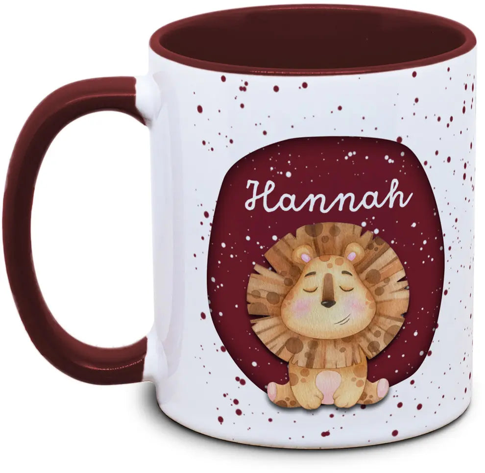 Tasse - Enfants avec prénom et lion