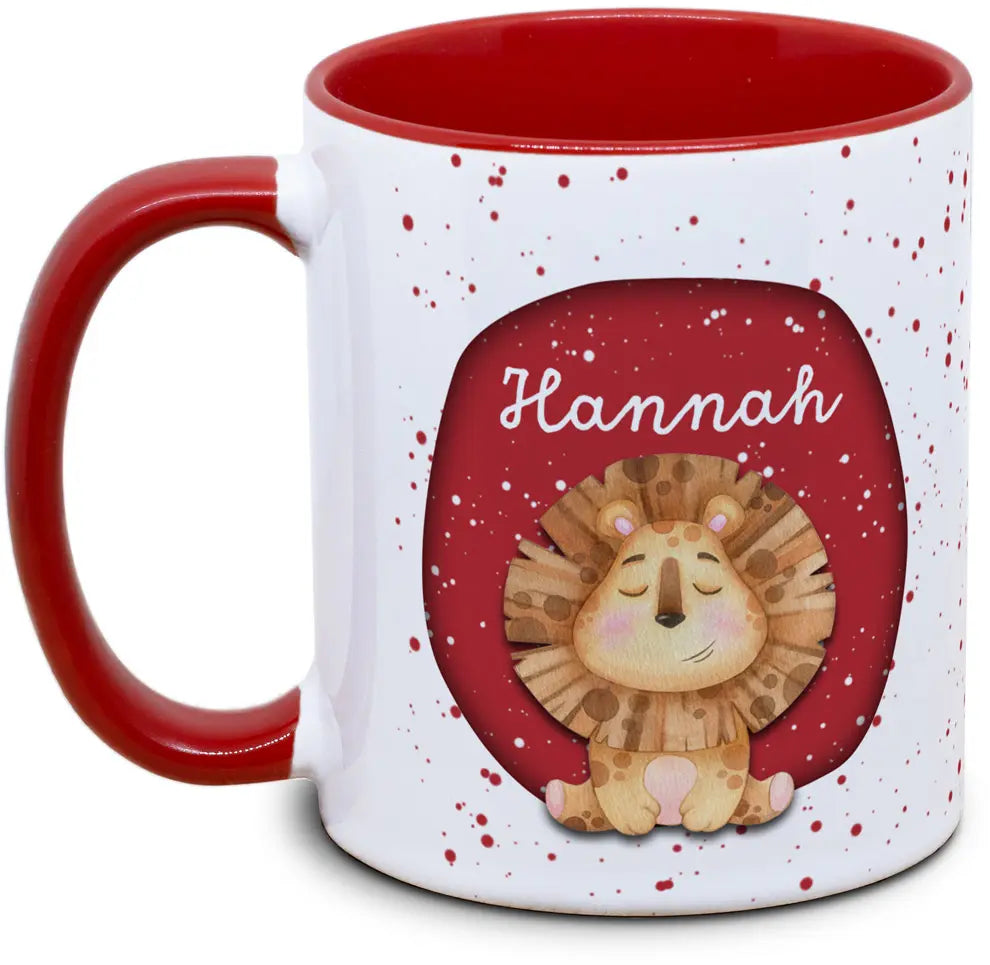 Tasse - Enfants avec prénom et lion
