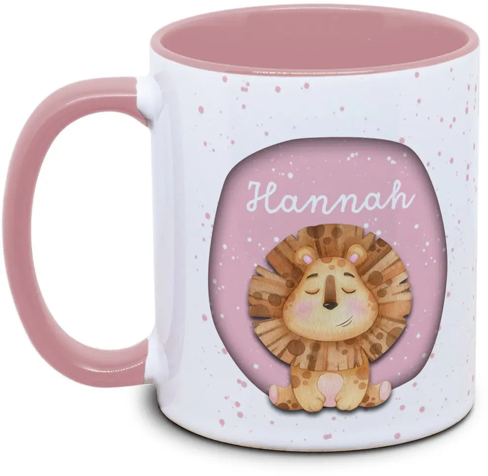 Tasse - Enfants avec prénom et lion