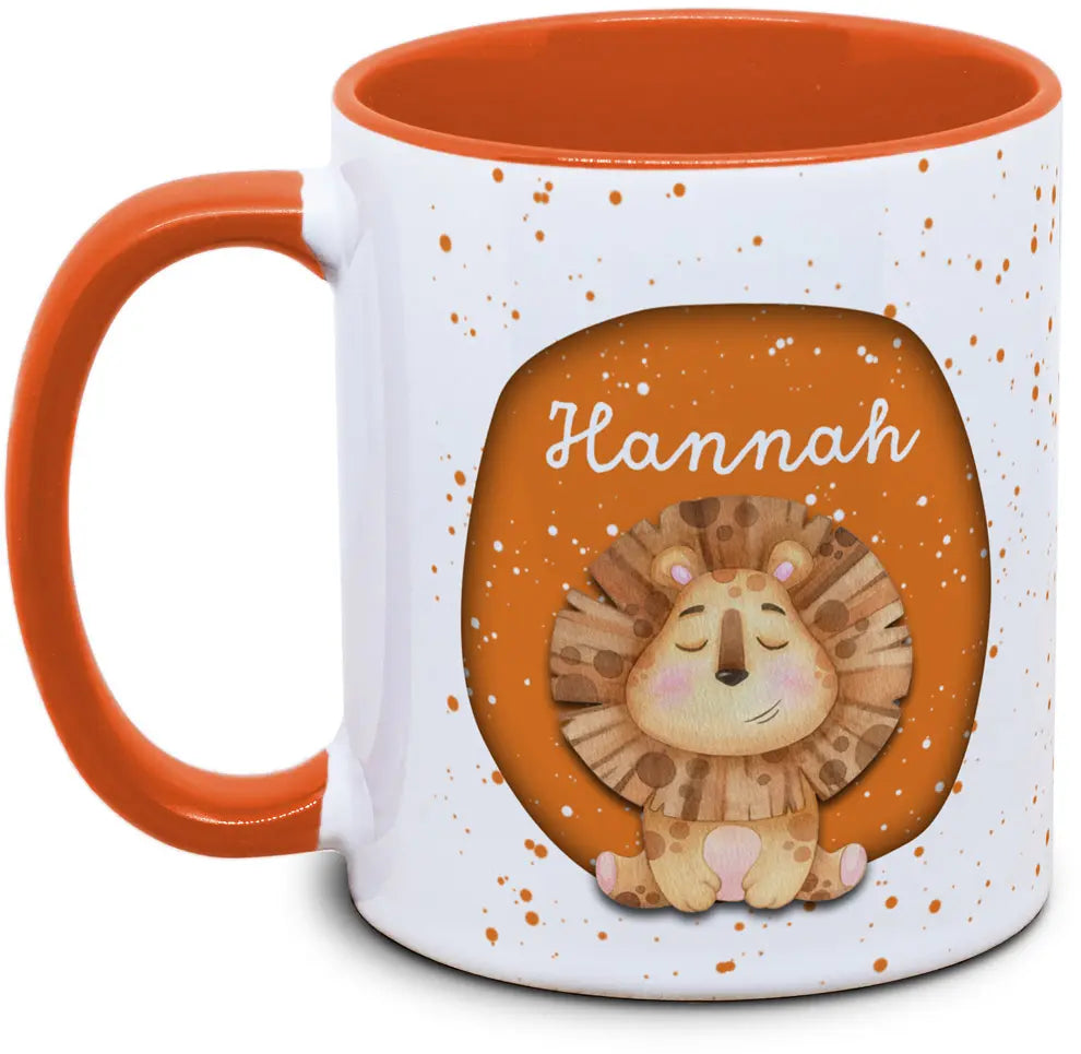 Tasse - Enfants avec prénom et lion