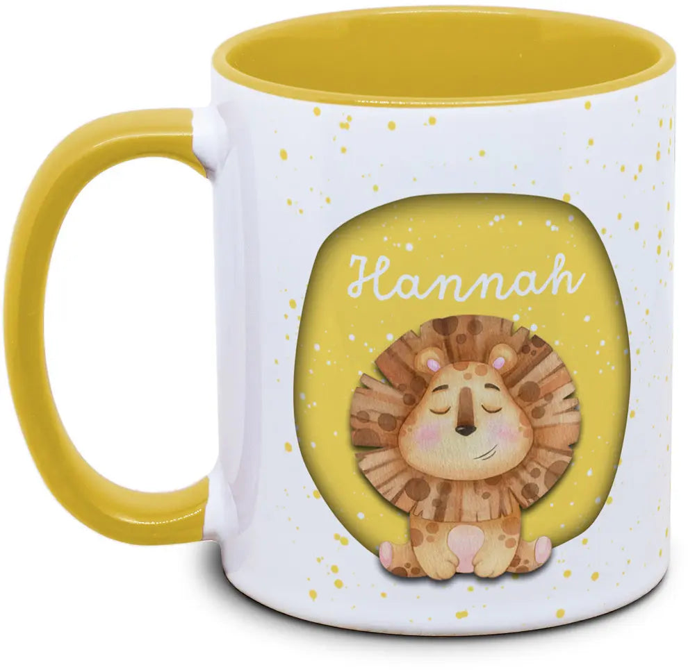 Tasse - Enfants avec prénom et lion