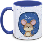 Tasse - Kinder mit Name und Maus