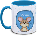 Tasse - Kinder mit Name und Maus