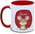 Tasse - Kinder mit Name und Maus