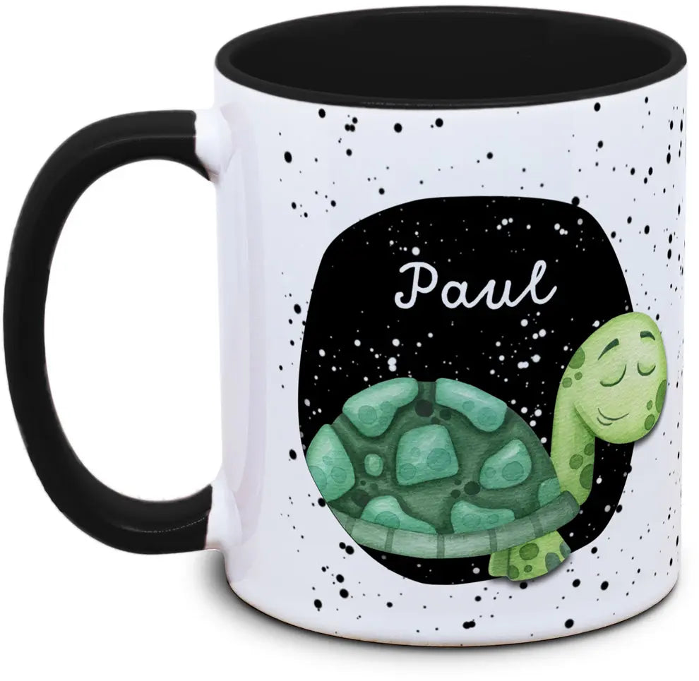 Mug - Kids with Name and Turtle