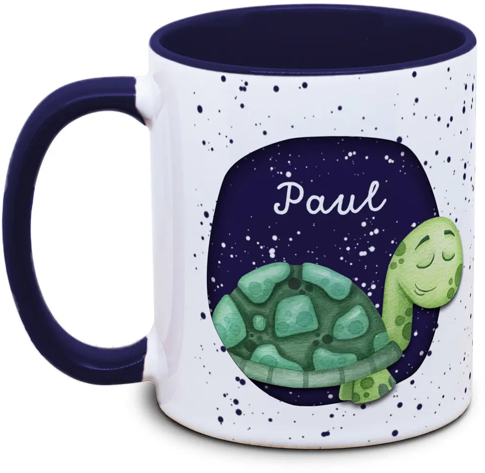 Mug - Kids with Name and Turtle