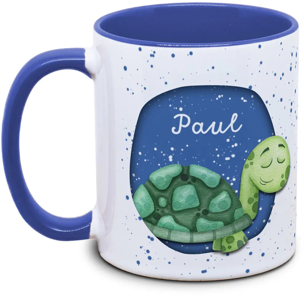 Mug - Kids with Name and Turtle