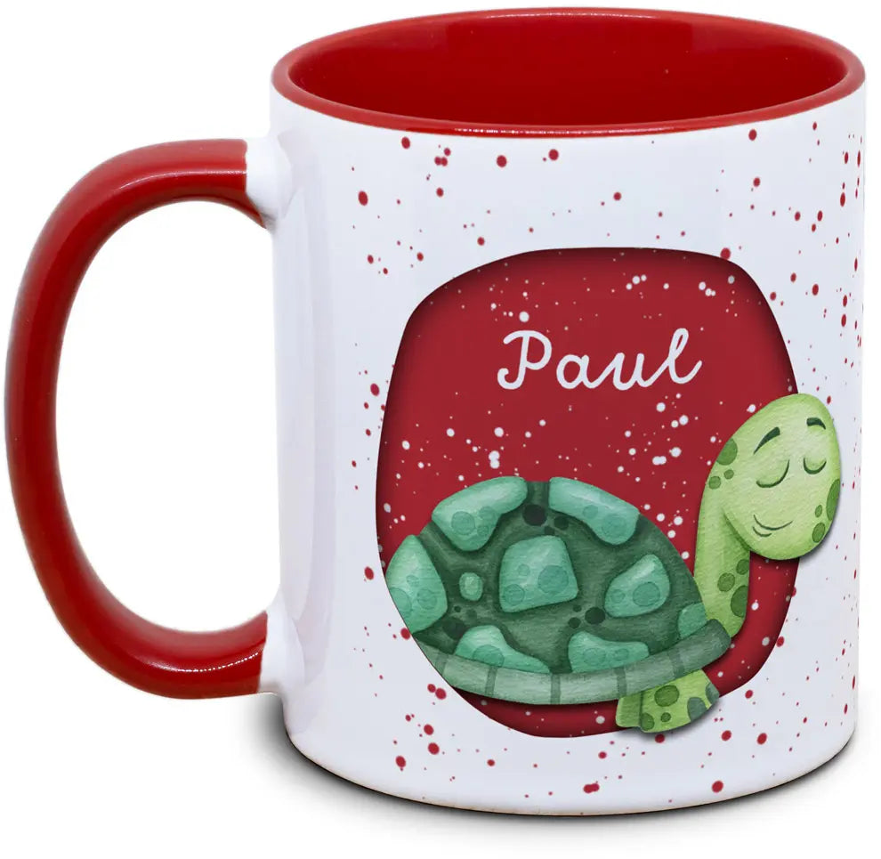 Mug - Kids with Name and Turtle