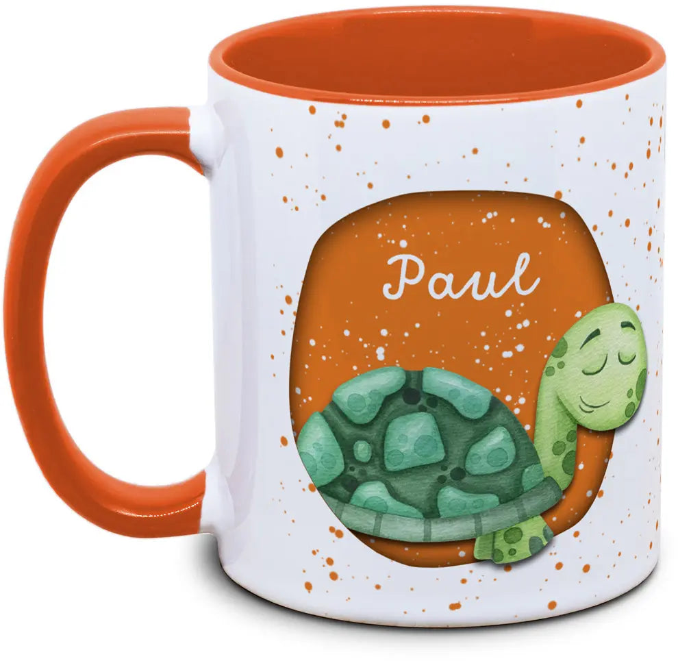 Mug - Kids with Name and Turtle