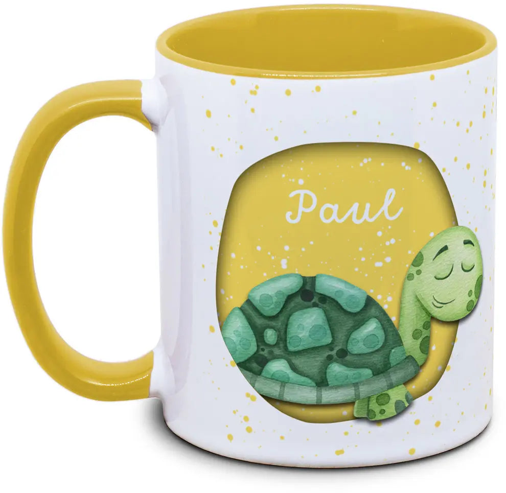 Mug - Kids with Name and Turtle
