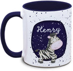 Tasse - Kinder mit Name und Zebra