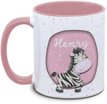 Tasse - Kinder mit Name und Zebra