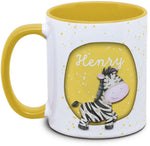 Tasse - Kinder mit Name und Zebra