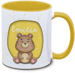 Kindertasse mit Name und Bär / Teddy