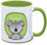 Kindertasse mit Name und Koala