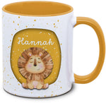 Kindertasse mit Name und Löwe