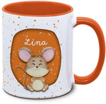 Kindertasse mit Name und Maus