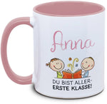 Tasse - pour la rentrée des classes avec le nom, Tu es de toute PREMIÈRE CLASSE !
