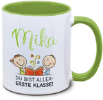 Tasse - pour la rentrée des classes avec le nom, Tu es de toute PREMIÈRE CLASSE !