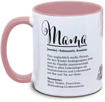 Keramiktasse mit Mama – Substantiv, feminin Motiv von Tassenkasper