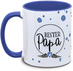 Keramiktasse mit Bester Papa Motiv von Tassenkasper