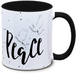Tasse: Peace mit Friedenstauben