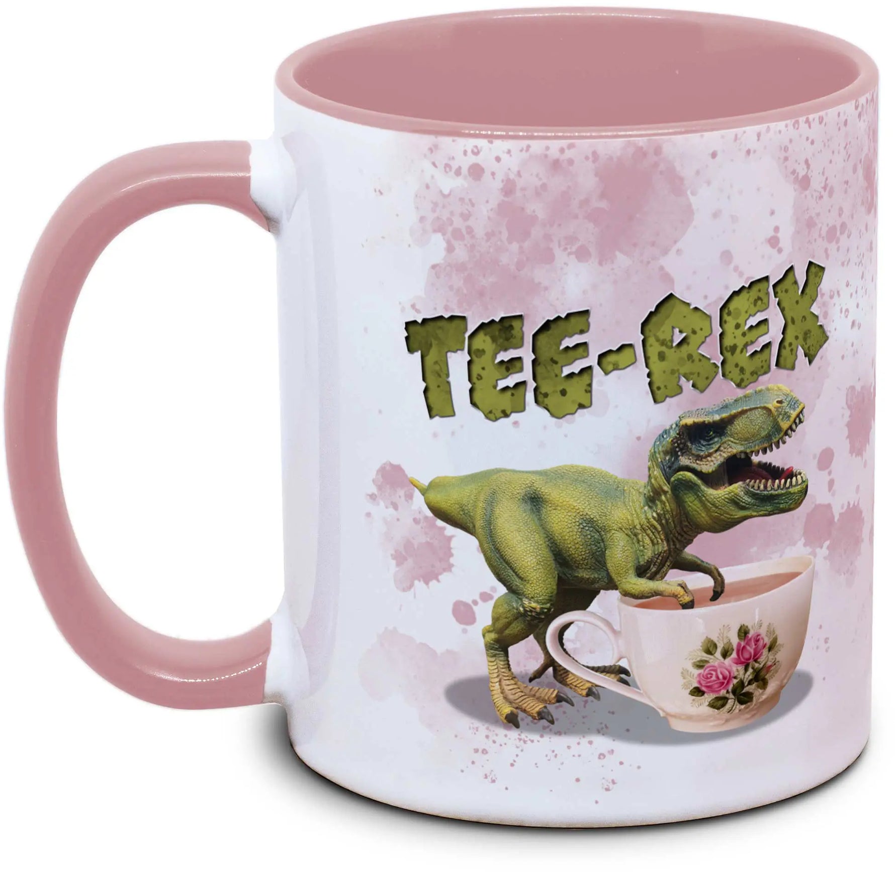 Keramiktasse mit Tee-Rex Motiv von Tassenkasper