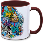 Keramiktasse mit Was mir so durch den Kopf geht? Motiv von Tassenkasper
