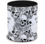 Tasse Totenkopf und Spruch: "Ich diskutiere nicht. Ich erkläre nur warum ich Recht habe"