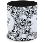 Tasse Totenkopf und Spruch: "Der Wille war da. Hab ihn wieder weggeschickt."