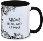 Tasse Totenkopf und Spruch: "MIMIMI! Ich höre immer nur Mimimi"