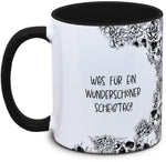 Keramiktasse mit Totenkopf: Was für ein wunderschöner Scheißtag! Motiv von Tassenkasper