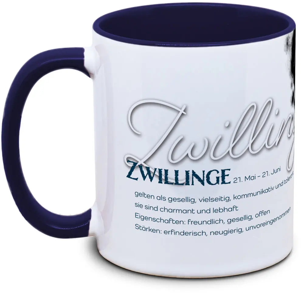 Keramiktasse mit Sternzeichen: Zwillinge Motiv von Tassenkasper