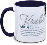 Keramiktasse mit Sternzeichen: Krebs Motiv von Tassenkasper