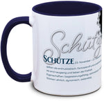 Keramiktasse mit Sternzeichen: Schütze Motiv von Tassenkasper