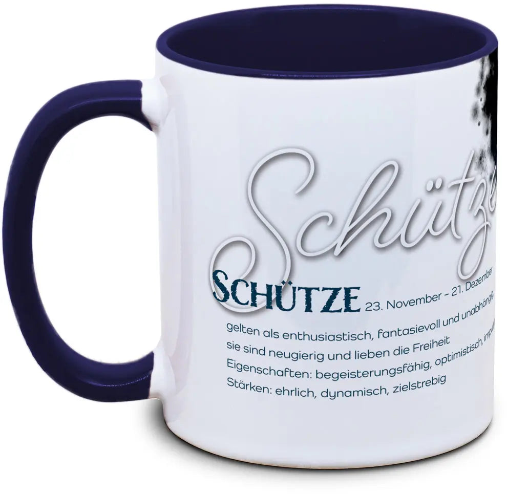 Keramiktasse mit Sternzeichen: Schütze Motiv von Tassenkasper