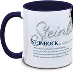 Keramiktasse mit Sternzeichen: Steinbock Motiv von Tassenkasper