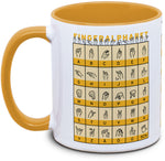 Keramiktasse mit Fingeralphabet Motiv von Tassenkasper