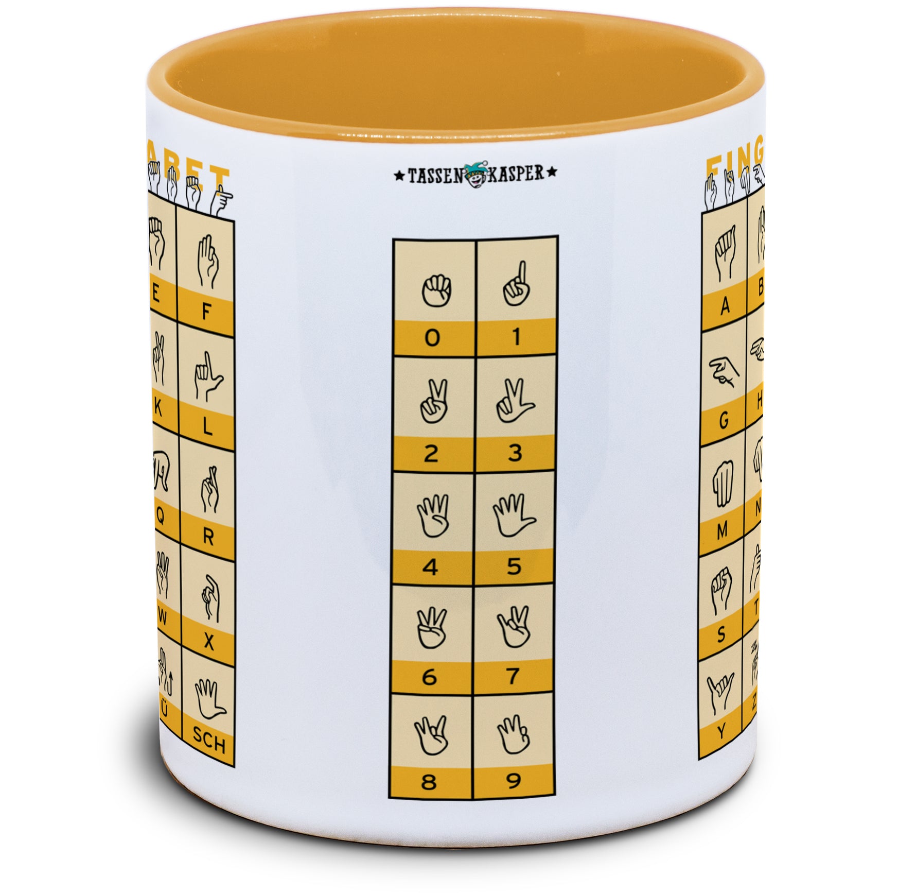 Fingeralphabet-Tasse