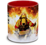 Feuerwehrtasse mit Name und coolem Feuerwehrmotiv