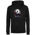 Kapuzenpullover mit Panda mit Kopfhörer Motiv von Tassenkasper