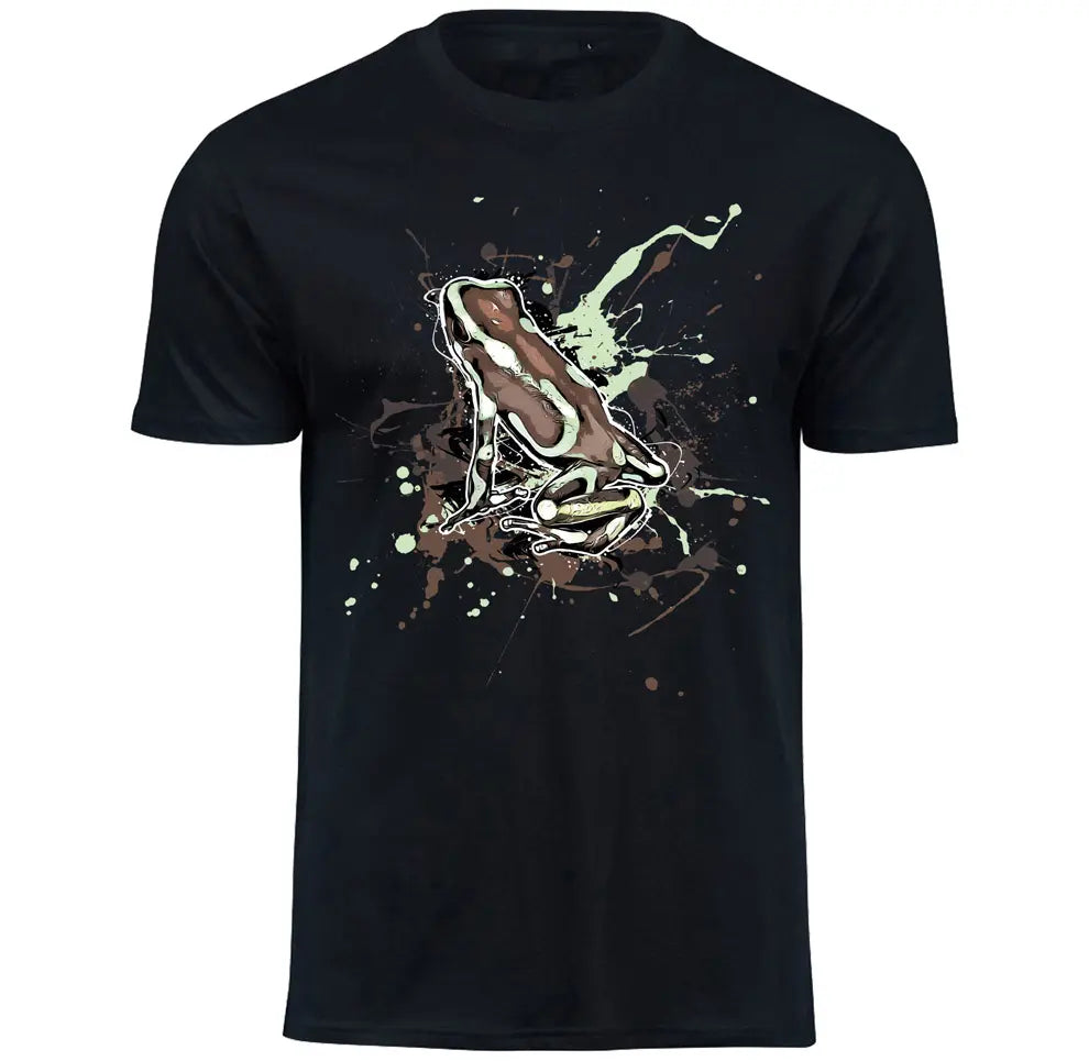 T-Shirt mit Dendrobates auratus (Highland Bronze) / Goldbaumsteiger Motiv von Tassenkasper