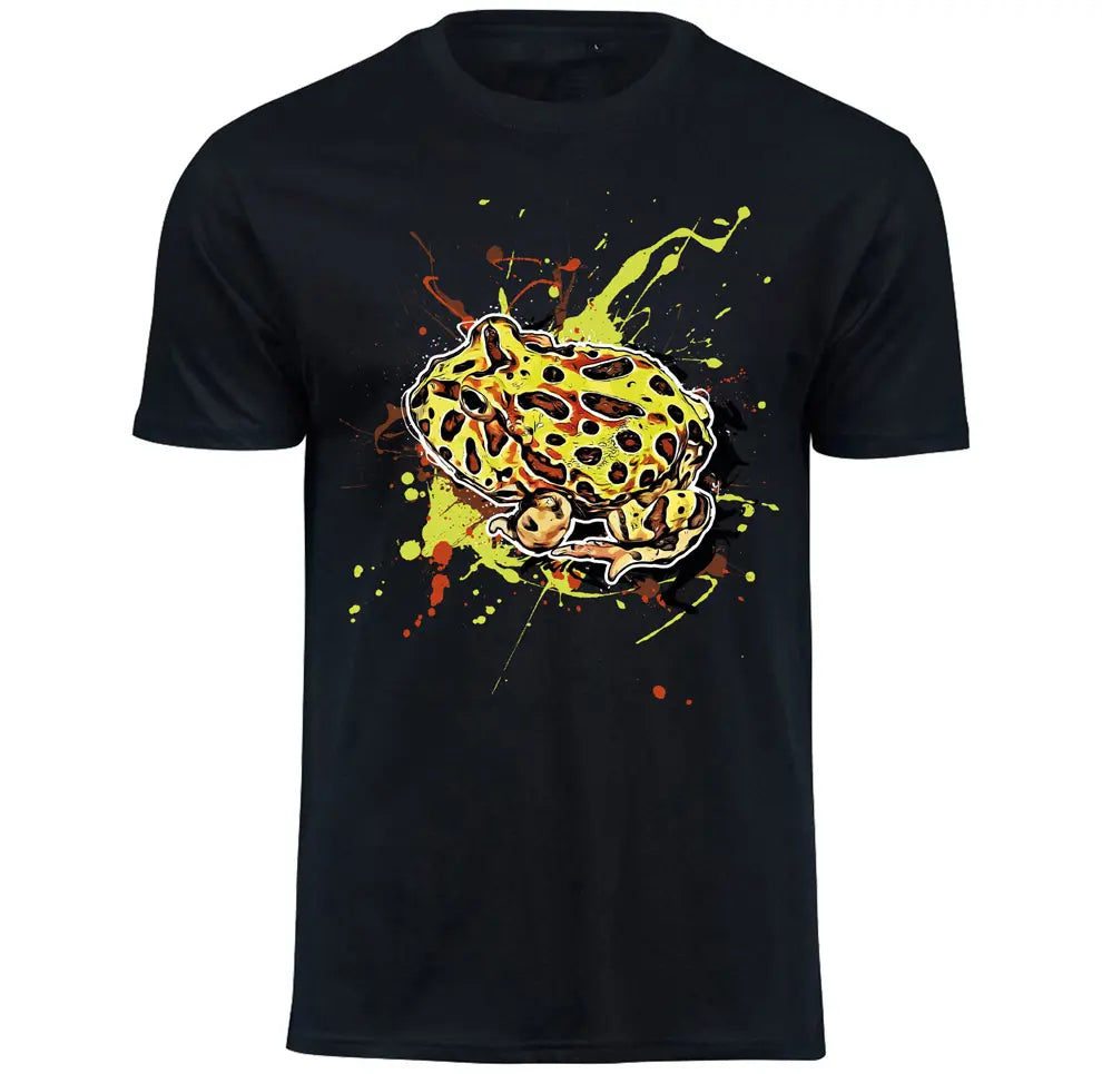 T-Shirt mit Ceratophrys ornata / Schmuckhornfrosch Motiv von Tassenkasper